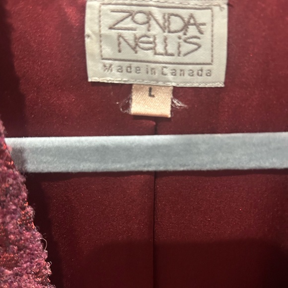 Zonda Nellis silk wool blend wearable art duster cardigan 100% silk lining - Picture 3 of 16